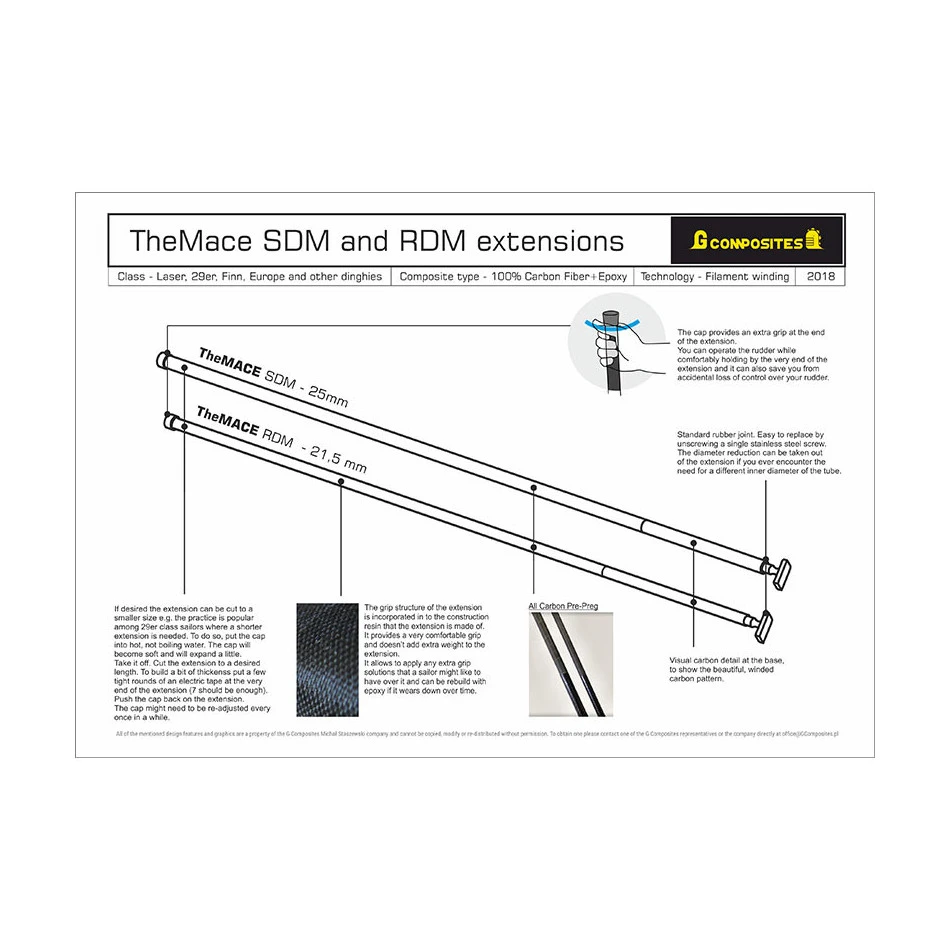 Stick Carbone Laser & ILCA SDM 25mm 3 Stick Carbone Laser & ILCA SDM 25mm – Image 3